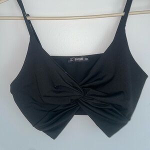 SHEIN tie crop top